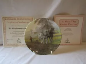 ROYAL DOULTON PLATTE SEINE HAND ZUM PLUG, ALS SIE DAS LAND BEARBEITETEN. - Bild 1 von 5