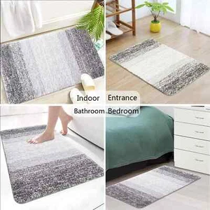 2x Bathroom Mat Non Slip Bath Rug Water Absorbent Toilet Pedestal Kitchen - Picture 1 of 6
