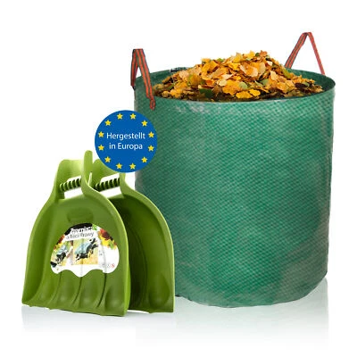 1 Paar Laubgreifer Laubsammler Laubrechen Gartenabfallsack XXL 500L Made in EU - Bild 1 von 4