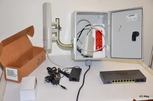 Kit Wireless CAMBIUM/MOTOROLA Canopy PTP100 5400BHG + switch + coffret - NEUF - Photo 1/12