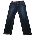St. Johns bay jeans denim womens size 10 dark blue high rise skinny leg