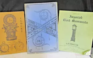 3 Vintage Clocks Catalogs Seth Thomas W.G Crook & DE Covnick 70's Reprints - Picture 1 of 11