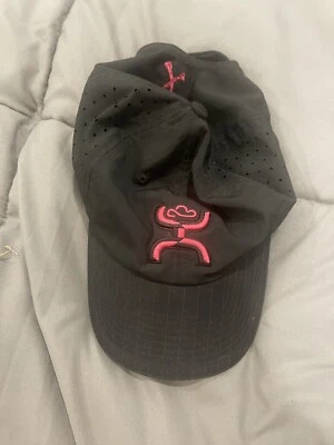 Hooey Hat 110 FlexFit Pink Logo Breast Cancer Awareness Black  Adjustable - Image 1 of 4