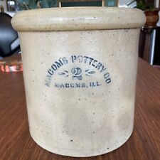 Macomb Pottery Stoneware Crock # 2 Great Condition! ￼