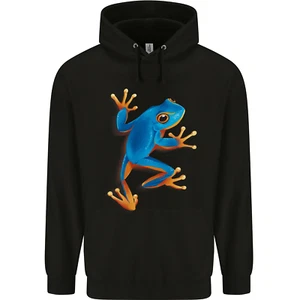 A Cool Frog Climbing Up Childrens Kids Hoodie - Picture 1 of 88