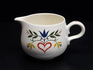 Homer Laughlin RHYTHM AMERICAN PROVINCIAL Ceramic Creamer Bird Heart - Picture 1 of 9