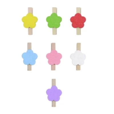 50 piezas pinzas para ropa flores clips para fotos pequeños prendedores para ropa para exhibición de fotos Foto 1 de 4