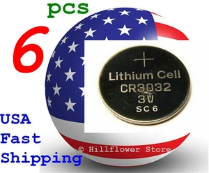 6 Stück x CR3032 3032 LM3032 BR3032 TT Bulk 3V Lithium Batterie - Bild 1 von 6