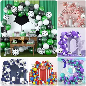 Football Balloon Arch Garland Kit Balons Black & White Birthday Boy Party Decor - Picture 1 of 20