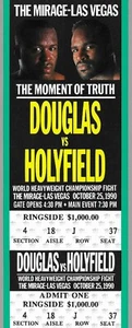 Biglietto Buster Douglas vs. Holyfield autentico combattimento boxe 25/10/1990 - Foto 1 di 2