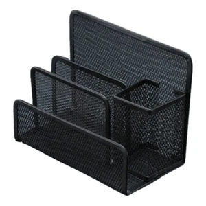 Countertop Bookcase Book Rack Pen Holder Metal Bookends Office Use - Picture 1 of 8