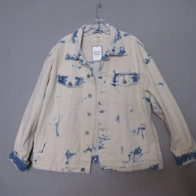 Chaqueta de Jean Umgee Mediana Blanqueada Lavado Ligero De Gran Tamaño Denim Relajado Grunge Nueva con Etiquetas Foto 1 de 4