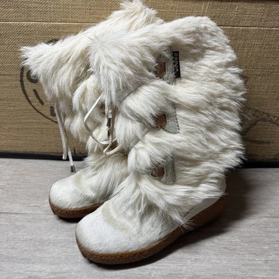 Oscar Sport Apres Botas de Invierno de Esquí EU 39 US 8 Julia Marfil Blanco Piel de Cabra Italia Foto 1 de 4