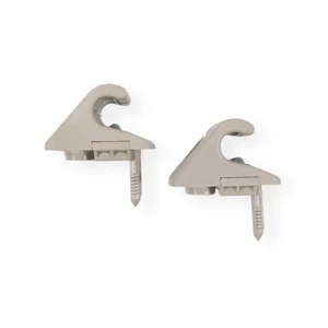 2001-2006 Hyundai Elantra Sun Visor Clip Mount Hook Pair Set Tan - Picture 1 of 7