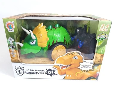Remote Control Dinosaur Car RC 2.4GHz Light Sound 360° Spin Kids Gift 3+ UK - Image 1 of 4