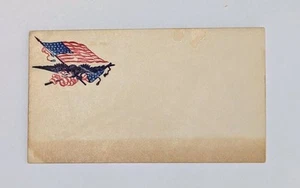 1860's Unused Patriotic Civil War Cover Envelope - Eagle Holding Flags - Picture 1 of 2