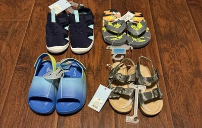 Лот из 4 сандалии ребенка ясельного возраста мальчика размер 10-11 новый - Изображение 1 из 4