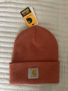 NWT CARHARTT  A18 Watch Hat One Size Knit Cuffed Beanie In Terracotta Après-ski - Picture 1 of 6