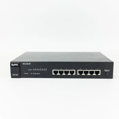 ZyXEL ES-1100 (ES1100-8P) 8-Port 100Mbits Ethernet Switch + PSU - Image 1 of 4