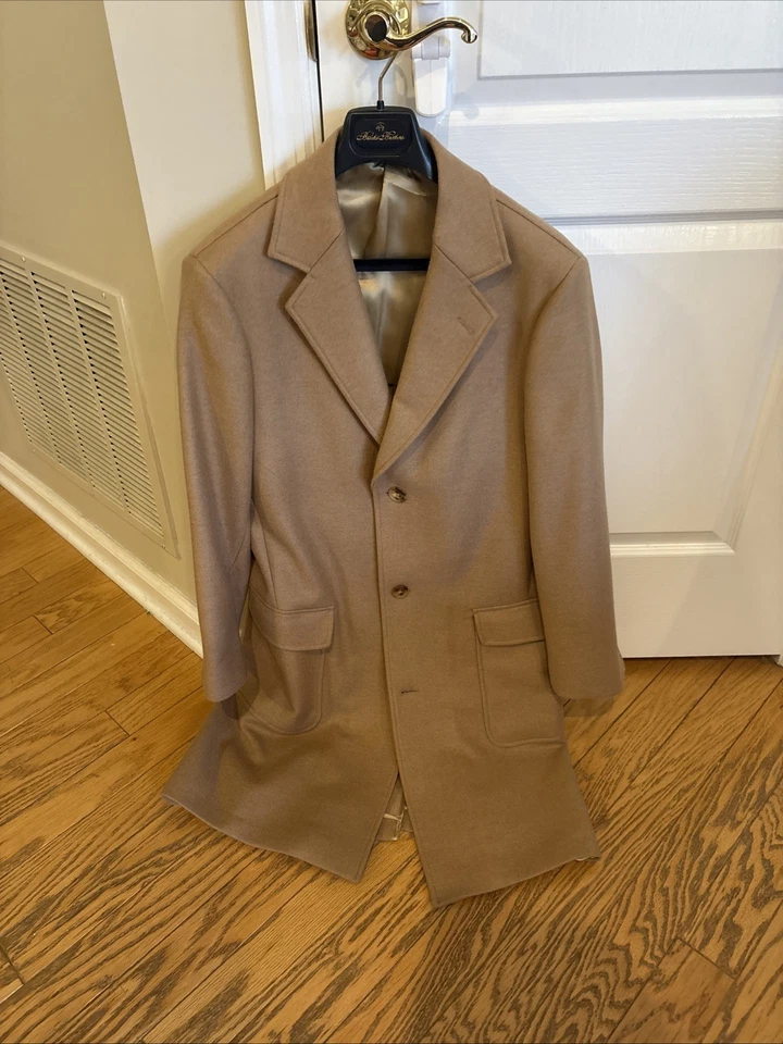 Brooks Brothers Polo Coat/Top Coat 100% Camel Hair 40R Excellent Condition Men’s - Image 1 of 4