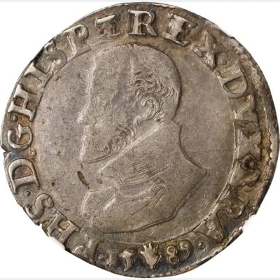 1589 Spanish Netherlands, Brabant, 1/2 Ecu, NGC VF 30 - Image 1 of 3
