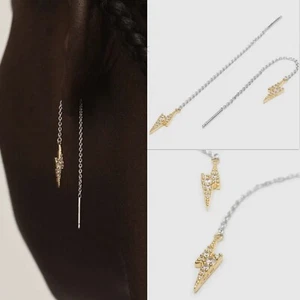 πππMimco 925 Sterling Silver Gold Intuition Earrings Drop + Mimco Dust Ba - Picture 1 of 15