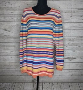 Talbots Strickpullover mehrfarbig gestreift Baumwolle Damen L - Bild 1 von 6