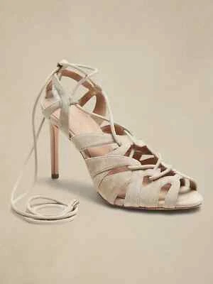 Nuevo Banana Republic Jenne Tacones de Gamuza Zapatos Gris Tostado/Color Arena Talla 6 Foto 1 de 4