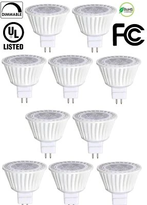 10 Pk Bioluz LED MR16 LED Bulb Dimmable 7 Watt 12V AC/DC 50W Halogen Replacement - Image 1 of 4