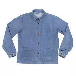 Bradley Mountain Edison Men’s Denim Chore Coat Size Large Blue - Picture 1 of 12