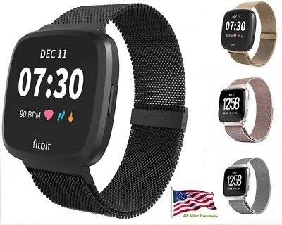 Fitbit Versa 2 Watch Band Magnetic Loop Stainless Steel Wrist Strap