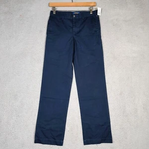 Polo Ralph Lauren Pants Boys 16 Navy Flat Front Straight Leg Chino Classic NWT - Picture 1 of 14