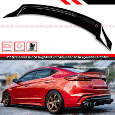 For 17-20 Hyundai Elantra Sedan R Style Gloss Black Highkick Trunk Spoiler Wing