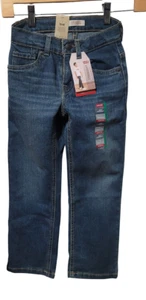 New Levi's 514 Straight Fit Boys Performance Jeans SZ 6 Regular Blue Denim C2/5 - Picture 1 of 4