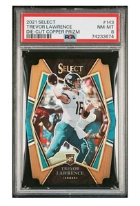TREVOR LAWRENCE 2021 AUSWAHL #143 BRONZE KUPFER STANZSCHNITT PRIZM/199 RC PSA 8 - Bild 1 von 1