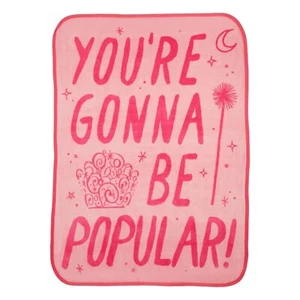 WICKED You're Gonna Be Popular! Glinda Throw Blanket 46" x 60" Pink - Picture 1 of 9