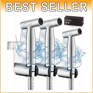 Elegant Bidet Sprayer Set with Dual Mounting - 3 Brushed Nickel Units Included - Picture 1 of 8