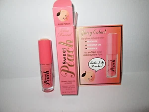 Too Faced Sweet Peach Creamy Peach Oil Lip Gloss .04 oz. Travel Size BNIB - Picture 1 of 4