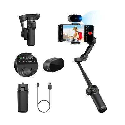 Gimbal Stabilizer for Smartphone,NO APP Tracking,20CM Extension Rod,Face & Ob... - Image 1 of 4