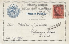 Venezuela 1903 Post Card La Guaira A Caracas - Paquebot - Per Kalamazoo, Mich