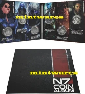 Mass Effect N7 Liara Garrus Kaidan Ashley Wrex Tali Juego de Monedas Álbum Agotado NUEVO - Imagen 1 de 1