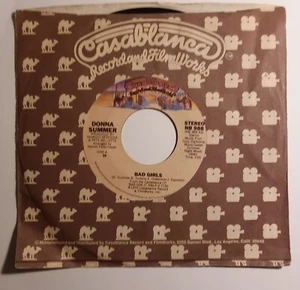 DONNA SUMMER 45 BAD GIRLS B/W ON MY HONOR VG+ CASABLANCA NB 988 DISCO - Picture 1 of 2