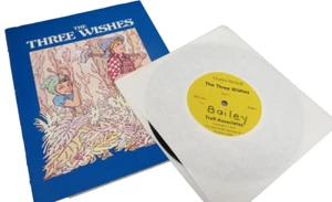 The Three Wishes Children's  Paperback with 33 1/3 Record Troll Associates 1979 - Picture 1 of 11