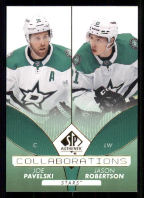 2022-23 SP Authentic Collaborations #C2 Joe Pavelski/Jason Robertson - Image 1 of 2