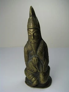 ASIAN ANTIQUE BRASS BUDDHA MINIATURE BUDDHA FIGURINE Asia c1900s Excel Cond Rare - Picture 1 of 12