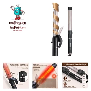 Rotating Curling Iron 1 inch Professional Automatic Wave Hair Curling Wand fo... - Picture 1 of 8
