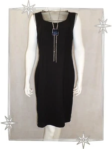 ♥ - Robe Habillée Noire Fuchsia Bi-Matière Nathalie Chaize Taille 40 - Imagen 1 de 9