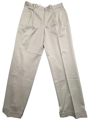 Bonitos pantalones de vestir para hombre Axist 36 plisados 100 % algodón Foto 1 de 4