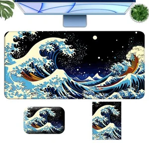 Large Gaming Mouse Pad and Mouse Wrist RestDesk Mat + Mouse Wrist Rest +Small... - Picture 1 of 7