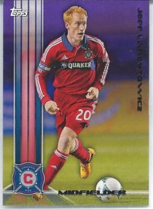 2013 Topps PURPLE JEFF LARENTOWICZ Revolution Rapids Chicago Fire MLS SP #/99 - Picture 1 of 2